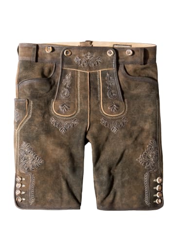 Stockerpoint Lederhose "Beppo 4" in bison gespeckt