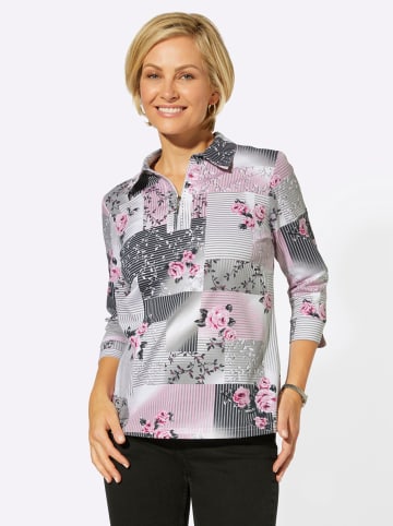 WITT WEIDEN 3/4-Arm-Shirt in rosé-steingrau-bedruckt