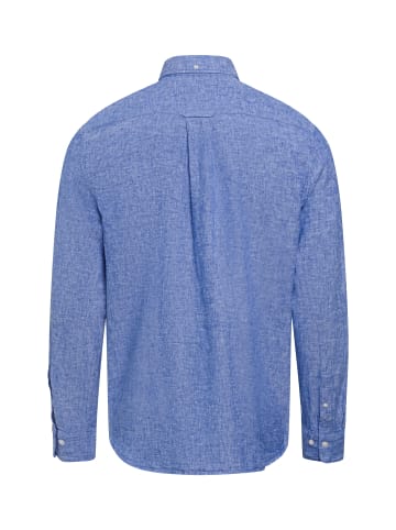 Gant Freizeithemd mit Leinenanteil in blau