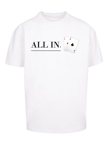 F4NT4STIC Heavy Oversize T-Shirt Poker All In Karten in weiß