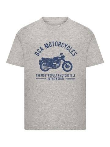 F4NT4STIC T-Shirt BSA Motorcycles Most Popular In The World in grau meliert