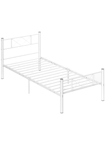 HOMCOM Bettrahmen in Weiß 208L x 96B x 88H cm