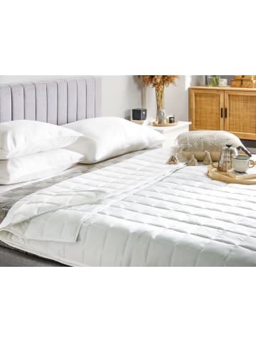 Beliani Bettdecke KORAB in Weiß - (W) 200 x (H) 5 x (L) 220 cm