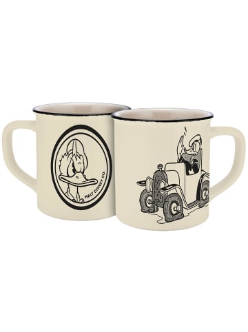 Geda Labels Tasse Donald Duck im Auto Vintage in Beige - 400 ml