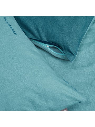 Schiesser Kissenhüllenset Doubleface 2-teilig in Türkis