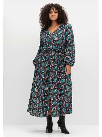 sheego by Joe Browns Maxikleid in schwarz gemustert