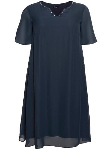 sheego Chiffonkleid in nachtblau