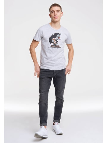 Logoshirt T-Shirt Der kleine Maulwurf in grau-meliert