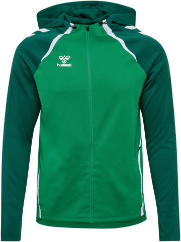 Hummel Reißverschluss Jacke Daumenlöcher Hmllead Herren in JELLY BEAN/EVERGREEN