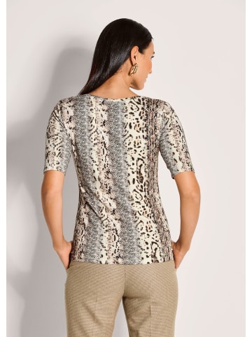 MADELEINE Elegantes Oberteil im Animal-Design in caramel / schwarz / multicolor