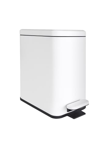 relaxdays Mülleimer in Weiß - 10 Liter