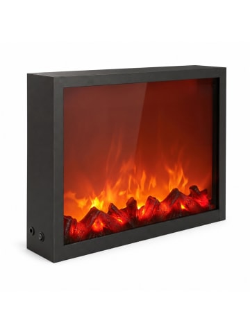 TWILUX LED-Kamin, aus Metall in Schwarz, (B) 41 x (H) 35 x (L) 10 cm