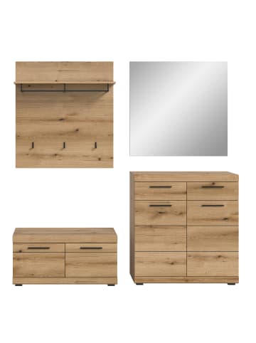 xonox.home Garderobenkombination  (B/H/T: 195x197x40 cm) in Evoke Oak Nachbildung