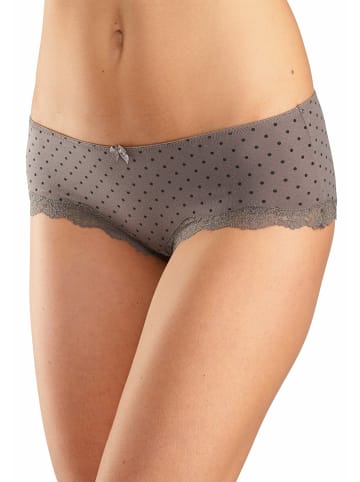 LASCANA Panty in taupe-uni, gepunktet, gestreift