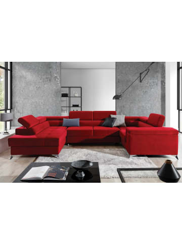 MF Design Tiya Recamiere Links in Rot -  (L) 342 x (B) 342 x (H) 88 cm