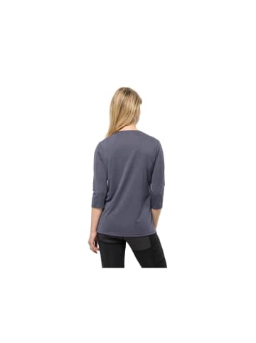 Jack Wolfskin V-Kragen T-Shirt in blau