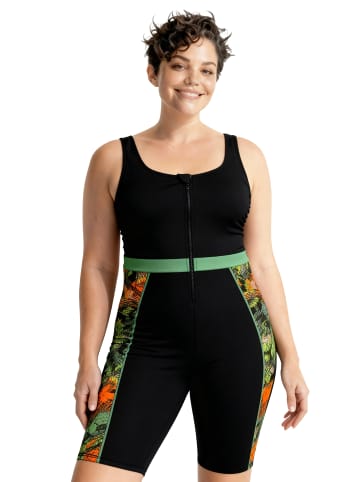 Ulla Popken Badeanzug in schwarz