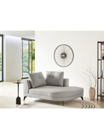 Beliani Chaiselongue MARUM in Grau/Schwarz - (W) 111 x (H) 88 x (L) 151 cm