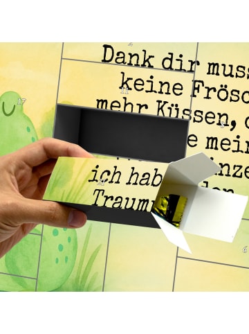 Mr. & Mrs. Panda Adventskalender Frosch Liebe Design mit Spruch in Weiß