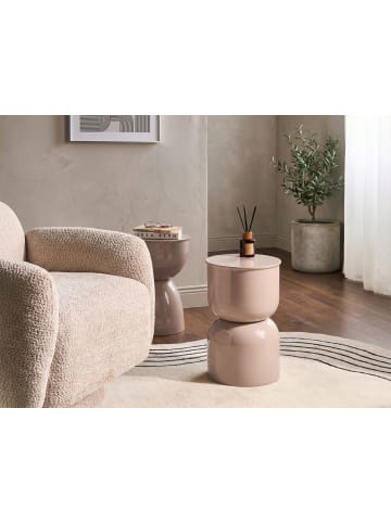 Beliani Beistelltisch LETTA in Beige - (W) 31 x (H) 47 x (L) 31 cm