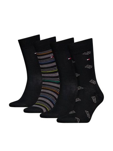 Tommy Hilfiger Socken TH Men Sock 4P Giftbox Monogram in Black