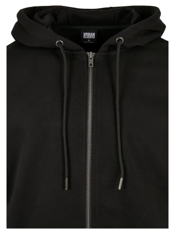 Urban Classics Zip-Kapuzenpullover in schwarz