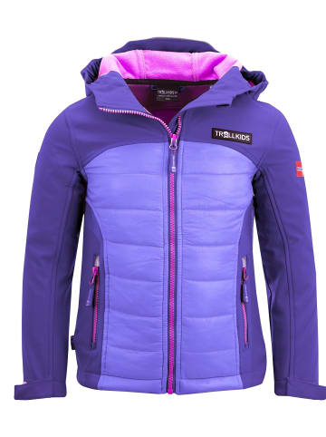 Trollkids Hybrid Softshell Jacke "Lysefjord" in Violett