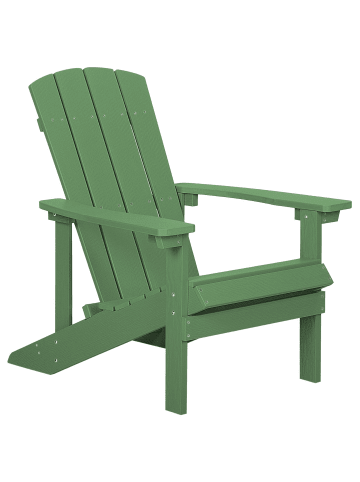 Beliani Gartenstuhl ADIRONDACK in Grün - (W) 75 x (H) 88 x (L) 88 cm