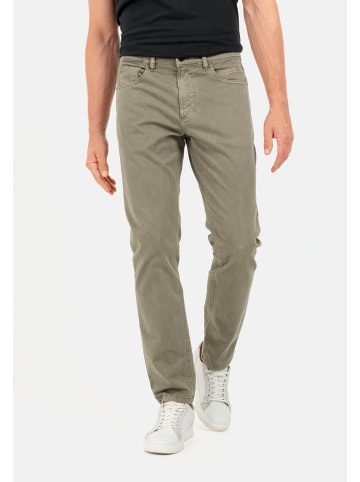 Camel Active Regular Fit 5-Pocket Canvas Hose in Khaki