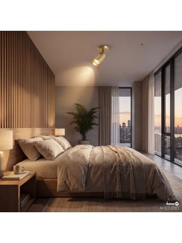 home24 Deckenleuchte URS 1-flammig in Messing