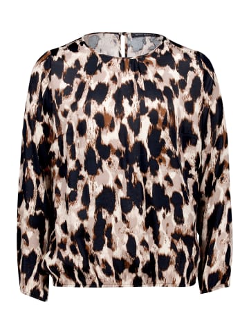 Betty Barclay Schlupfbluse langarm in Beige/Schwarz
