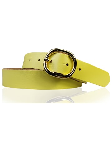 FRONHOFER Damengürtel goldene Schnalle in Lemon