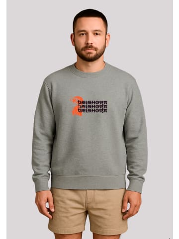 F4NT4STIC Sweatshirt Geishora Japan Streetstyle in grau meliert