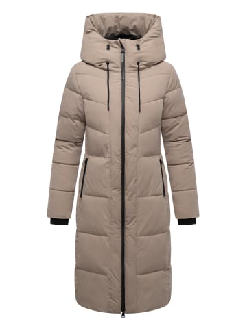 Navahoo Steppmantel Schokokuss XIV in Taupe Grey