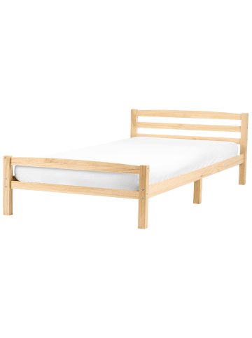 Beliani Doppelbett ECHALLON in Braun - (W) 127 x (H) 71 x (L) 208 cm