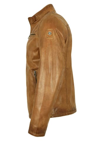 Milestone Lederjacke Lammnappa in Hellcognac