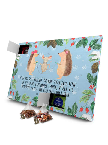 Mr. & Mrs. Panda Tee Adventskalender Igel Seilhüpfen mit Spruch in Eisblau