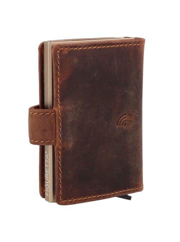 Greenburry Vintage Geldbörse RFID Schutz Leder 7.5 cm in brown