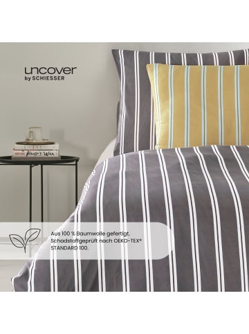 UNCOVER BY SCHIESSER Renforcé-Bettwäsche-Set Uncover by Schiesser Colorado in Dunkelgrau