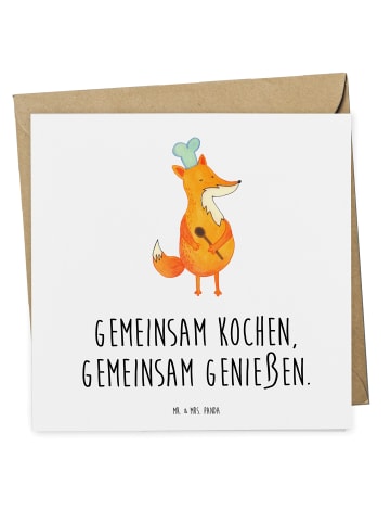 Mr. & Mrs. Panda Gutschein Kochabend für zwei Genuss mit Spruch in Weiß