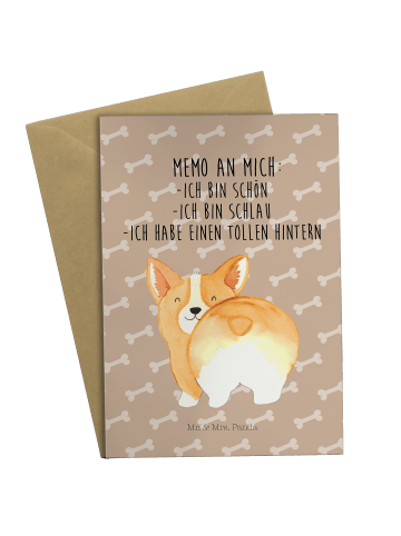 Mr. & Mrs. Panda Klappkarte Corgi Po mit Spruch in Hundeglück