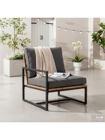 home24 Loungeecke LeRoy II in Grau / Braun