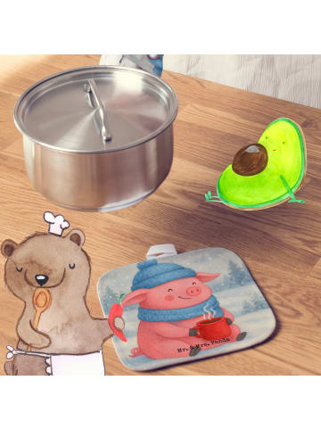 Mr. & Mrs. Panda Topflappen Schweinchen Glühwein Design ohne Spruch in Weiß