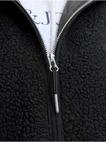 JACK & JONES PLUS Teddyfell Weste in Black