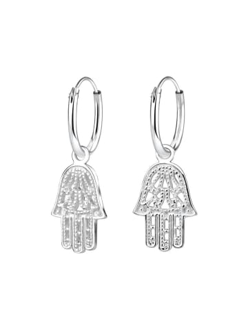 Alexander York Creolen HAMSA HAND DER FATIMA in 925 Sterling Silber, 2-tlg.