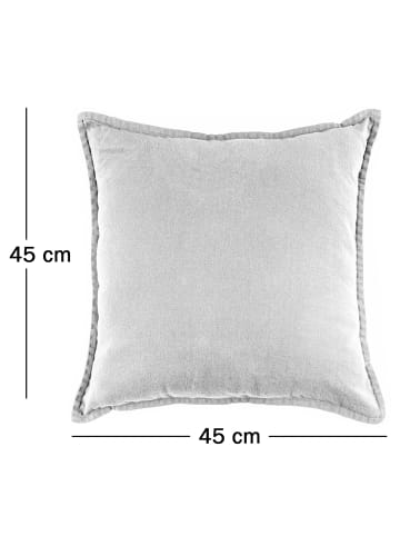 JACK Dekokissen 45x45cm Baumwolle inkl. Füllung Einfarbig in Hellgrau