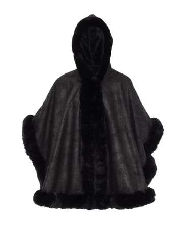 osha Poncho in Schwarz