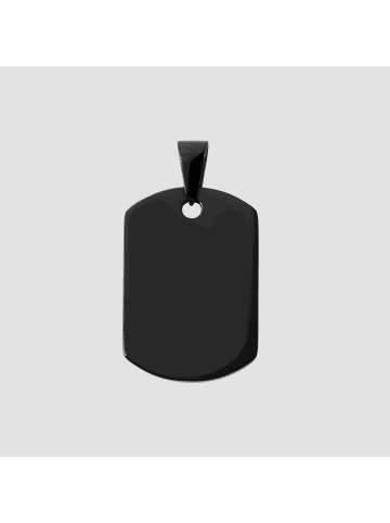 Adeliás Unisex Anhänger – Gravuranhänger aus Edelstahl in schwarz