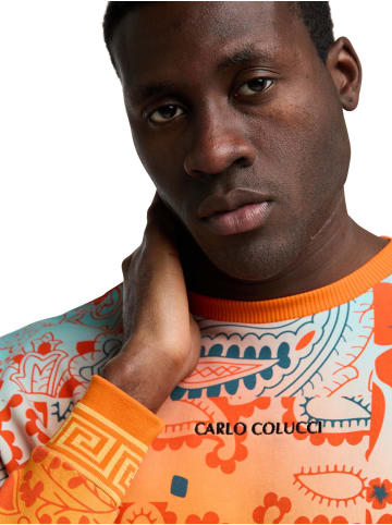 Carlo Colucci Sweatshirt De Chirico in Orange