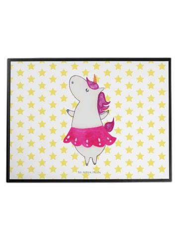 Mr. & Mrs. Panda Schreibunterlage Einhorn Ballerina ohne Spruch in Weiß